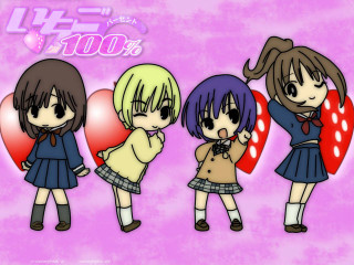 Anime girls hearts love message - the middle free wallpaper