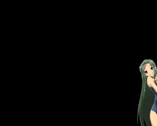 Long haired gothic girl blue - white background free wallpaper