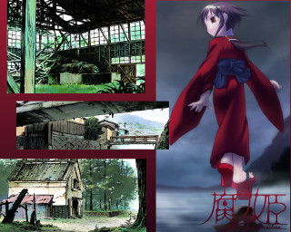 Red dress girl architecture cityscape - a black suit free wallpaper