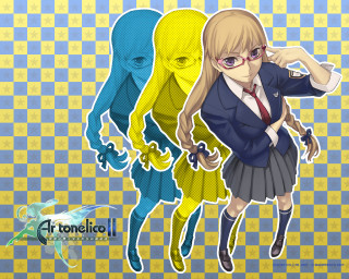 Girl school uniform creature glasses - creature free wallpaper