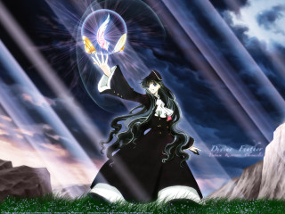 Gothic anime woman crystal ball - a crystal ball free wallpaper