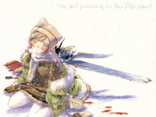Woman kneeling knife bloody hand - bloody free wallpaper