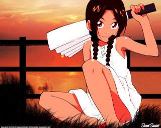 Girl white dress fence braids - a fence free wallpaper