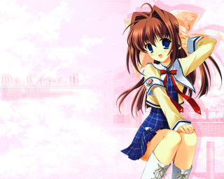 Girl schooluniform kyotoanimation cherryblossoms blueeyes - a stool free wallpaper
