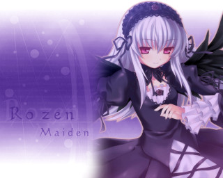 White haired gothic anime portrait - a anime character free wallpaper