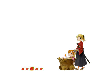 Girl boy strawberry wagon doll - a girl and a boy free wallpaper
