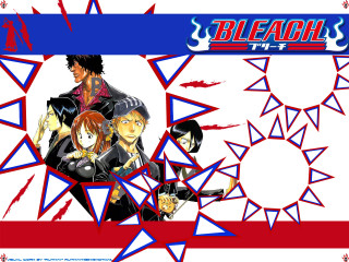 Anime group blue red background - background free wallpaper