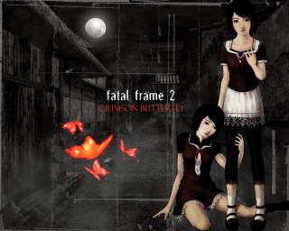 Two anime girls sitting dark - gothic free wallpaper for desktop