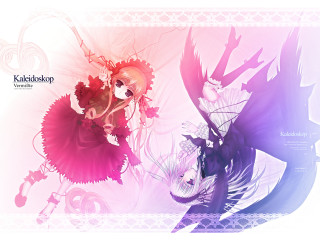 Anime gothic roses blonde silver - a picture together free wallpaper