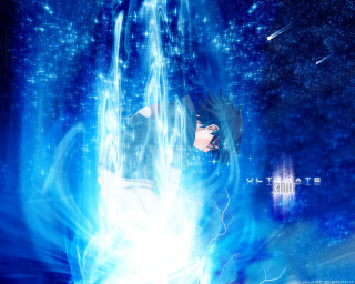 Blue swordman stars lights aurora - a sword free wallpaper for desktop