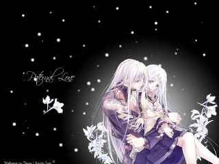 Anime hugging couple snow flower - the dark free wallpaper