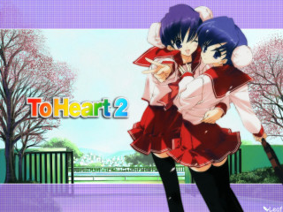 Two anime characters hug purple - the word free wallpaper