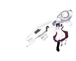 Woman maid greeneyes longhair sci - giant free wallpaper