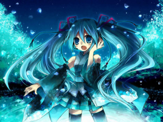 Anime girl snow holography aqua - holography free wallpaper