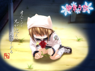 Girl flower snowflake moon schooluniform - a flower free wallpaper