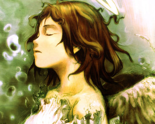 Woman bird bubbles gothic detailed - a painting of a woman free wallpaper