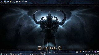 Computer screen dark demon face - the middle free wallpaper
