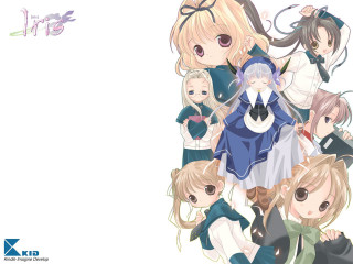 Anime girls hats dresses long - a group of anime girls free wallpaper