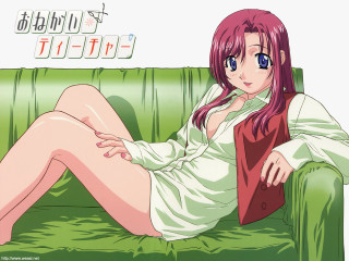 Woman green couch crossed legs 2 - the word free wallpaper