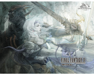 Fantasy woman sword demon man - a fantasy scene free wallpaper
