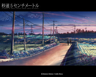 Night road powerlines clouds cityscape - power free wallpaper