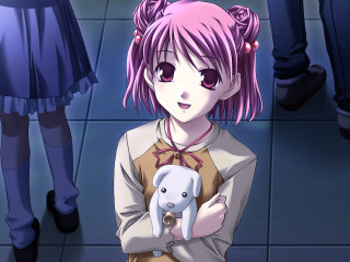 Pink haired girl stuffed animal - stuffed free wallpaper