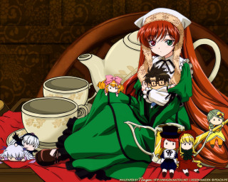 Green dress tea illustration kyoto - kyoto animation free wallpaper for desktop