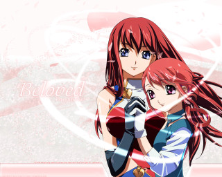 Red haired anime girls cherry - long red hair free wallpaper