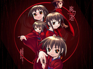 Anime girls red outfits group - a group of anime girls free wallpaper