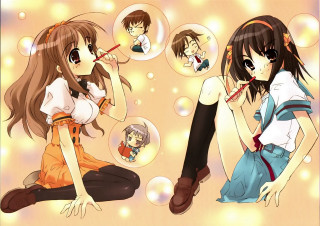 Anime girls bubbles moon sailor - bubble free wallpaper