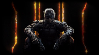 Futuristic man sitting black background - a futuristic suit free wallpaper