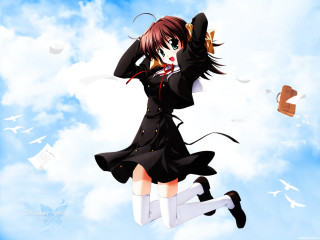 Girl flying blackdress book anime - a black dress free wallpaper for desktop