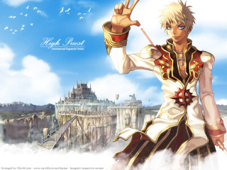 Fantasy anime man castle wand - high fantasy free wallpaper