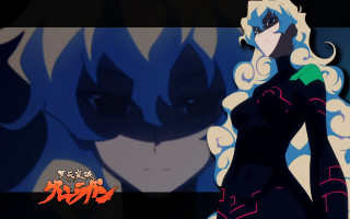 Blue hair yandere nia teppelin - blue hair free wallpaper