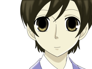Brown eyes white shirt anime - anime art style free wallpaper