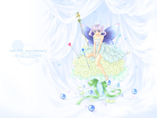 Fairy wand green dress cloud - a fairy free wallpaper