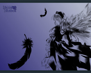 Woman feather bird black wings - a feather free wallpaper