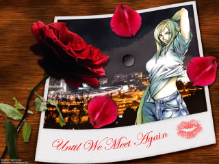 Woman rose table giantess art - a rose free wallpaper