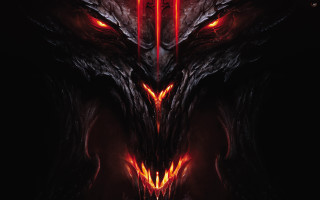 Demonic face glowing eyes fangs 2 - demonic free wallpaper for desktop