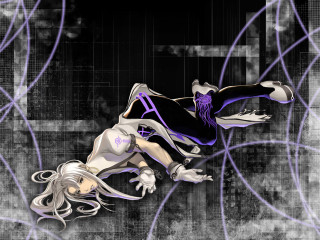 Woman laying purple background blackwhite - her back free wallpaper