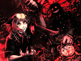 Demon clock gothic anime girls - a demon free wallpaper