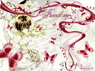 Gothic anime girl flower butterfly - a black bird free wallpaper