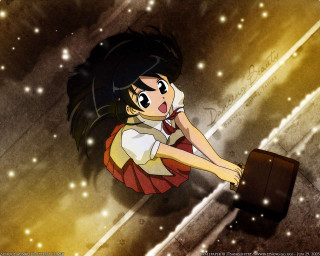Girl starry sky light suitcase - her face free wallpaper
