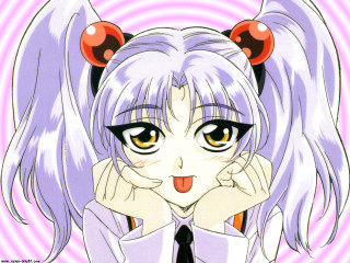 Anime girl long hair big - her face free wallpaper