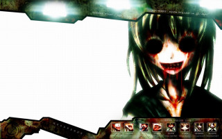 Computer screen creepy character glowing - neoexpressionism free wallpaper