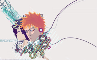 Anime couple circles blue green - computer art free wallpaper for desktop