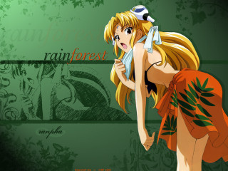 Girl hat green background anime - her head free wallpaper