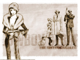 Man gun woman dog furcoat - a drawing of a man holding free wallpaper