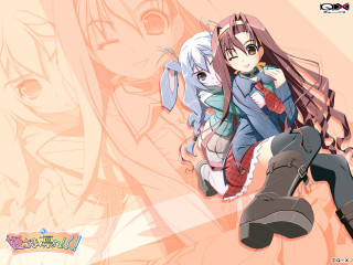 Anime couple pink background rayonism - a white outline free wallpaper