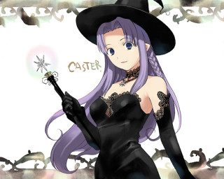 Witch portrait gothic blue eyes - a spider free wallpaper